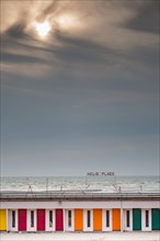 Le Touquet Paris Plage, bathing cabins and seafront buildings