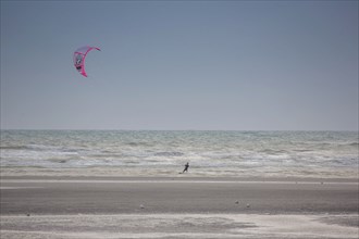 Le Touquet Paris Plage, kite surfing on the beach