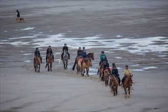 Le Touquet Paris Plage, cavaliers sur la plage