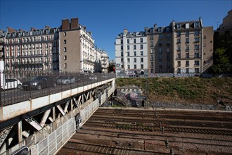 Paris, voies ferrées au-dessus de la Gare Saint-Lazare