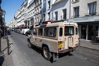 Paris, rue de la Gaité, opération Vigipirate