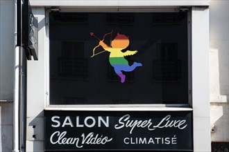 Paris, rue de la Gaité, sex shop