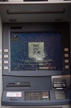 Paris, broken cash dispenser (out of order)