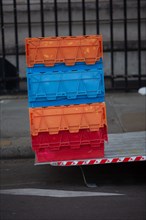 Paris, coloured crates