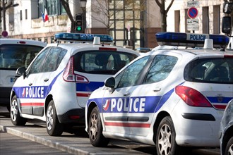 Paris, French police cars
