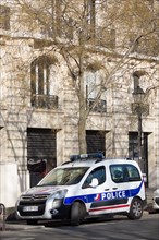 Paris, French police car