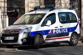 Paris, French police car