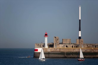 Entrance to Le Havre harbour
