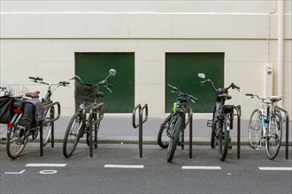 Paris, parked bicycles