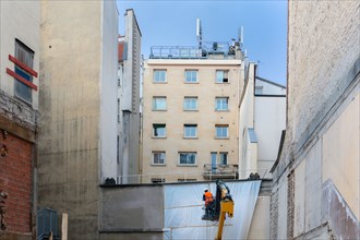 Paris, immeuble en chantier