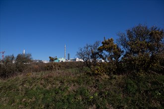 La Hague, Beaumont-Hague (Manche), centrale de retraitement des déchets nucléaires de La Hague (Cogema)