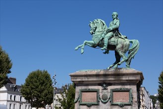 Rouen (Seine Maritime), equestrian statue of Napoléon