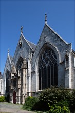 Rouen (Seine Maritime), façade de l'église Saint-Vivien