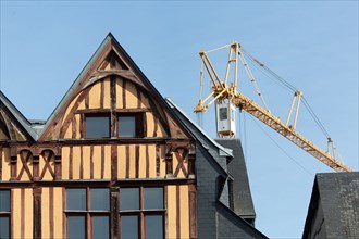 Rouen (Seine Maritime), chantier de restauration de l'Aître Saint-Maclou