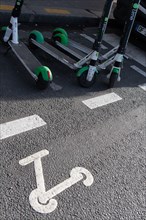 Paris, parking reserved for scooters