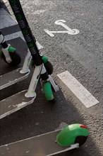 Paris, parking reserved for scooters