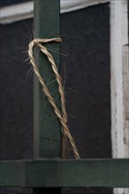 Cord hanged at a post