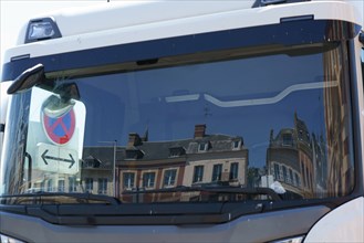 Trouville-sur-Mer, windscreen of a truck