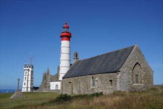 chapel of the Pointe Saint-Mathieu, lighthouse and semaphore, North tip of Finistère