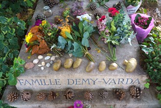 Paris, Montparnasse cemetery, tomb of Agnès Varda and Jacques Demy