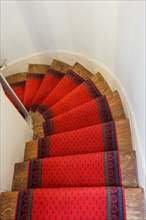 Paris 15th arrondissement, staircase carpet in a building