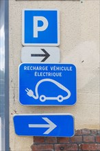 Luneray, car park with vehicle charging