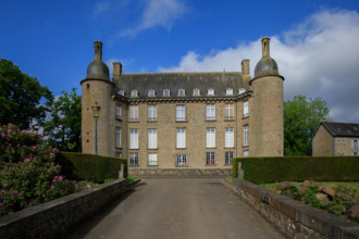 france, région Normandie, Orne, Flers, parc du chateau-musée, ancien hotel de ville,