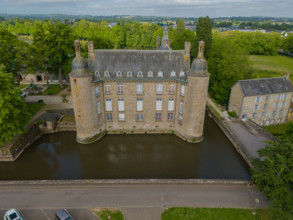 france, région Normandie, Orne, Flers, parc du chateau-musée, ancien hotel de ville,