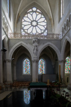 france, région Normandie, Orne, Flers, intérieur de l' église saint Germain,