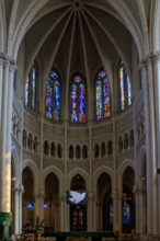 france, région Normandie, Orne, Flers, intérieur de l' église saint Germain,