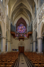 france, région Normandie, Orne, Flers, intérieur de l' église saint Germain,