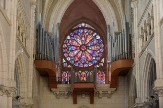france, région Normandie, Orne, Flers, intérieur de l' église saint Germain,