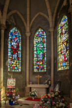 france, région Normandie, Orne, Flers, intérieur de l' église saint Germain,