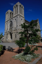 france, région Normandie, Orne, Flers, plavce de Dr Vayssières, église saint Germain,