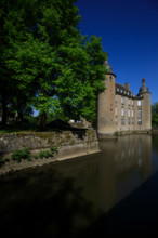 france, région Normandie, Orne, Flers, parc du chateau-musée, ancien hotel de ville,