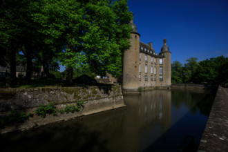 france, région Normandie, Orne, Flers, parc du chateau-musée, ancien hotel de ville,
