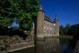 france, région Normandie, Orne, Flers, parc du chateau-musée, ancien hotel de ville,