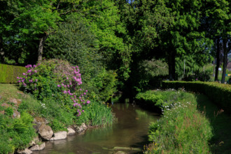 france, région Normandie, Orne, Flers, parc du chateau-musée, ancien hotel de ville,