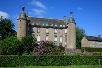 france, région Normandie, Orne, Flers, parc du chateau-musée, ancien hotel de ville,