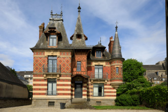 france, région Normandie, Orne, Flers, belle maison rue Richard Lenoir,