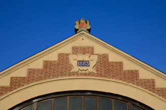 france, région Normandie, Orne, Flers, plave de Dr Vayssières, halle du marché,