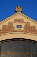 france, région Normandie, Orne, Flers, plave de Dr Vayssières, halle du marché,