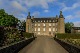 france, région Normandie, Orne, Flers, parc du chateau-musée, ancien hotel de ville,