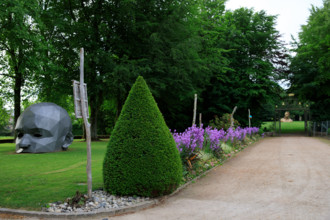france, région Normandie, Orne, Flers, parc du chateau-musée, ancien hotel de ville,