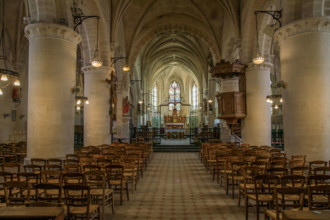 france, région Hauts de france, Somme, Ault, eglise saint Pierre,