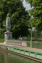 france, région centre, Loiret, Briare, pont canal de Birare, pont-canal portant le canal latéral à