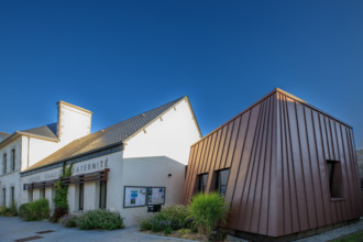 france, region Normandie, Manche, cotentin, Agon coutainville, village d'Agon, Mairie,