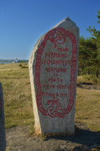 france, region Normandie, Manche, cotentin, Agon coutainville, pointe d'Agon, monument viking