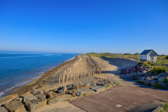 france, region Normandie, Manche, cotentin, Agon coutainville,, plage de la Poulette, babine,