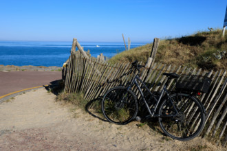france, region Normandie, Manche, cotentin, Agon coutainville,, plage de la Poulette, babine,